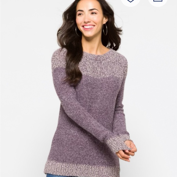 Fate Purple Colorblock Sweater Sz S. - Picture 1 of 5